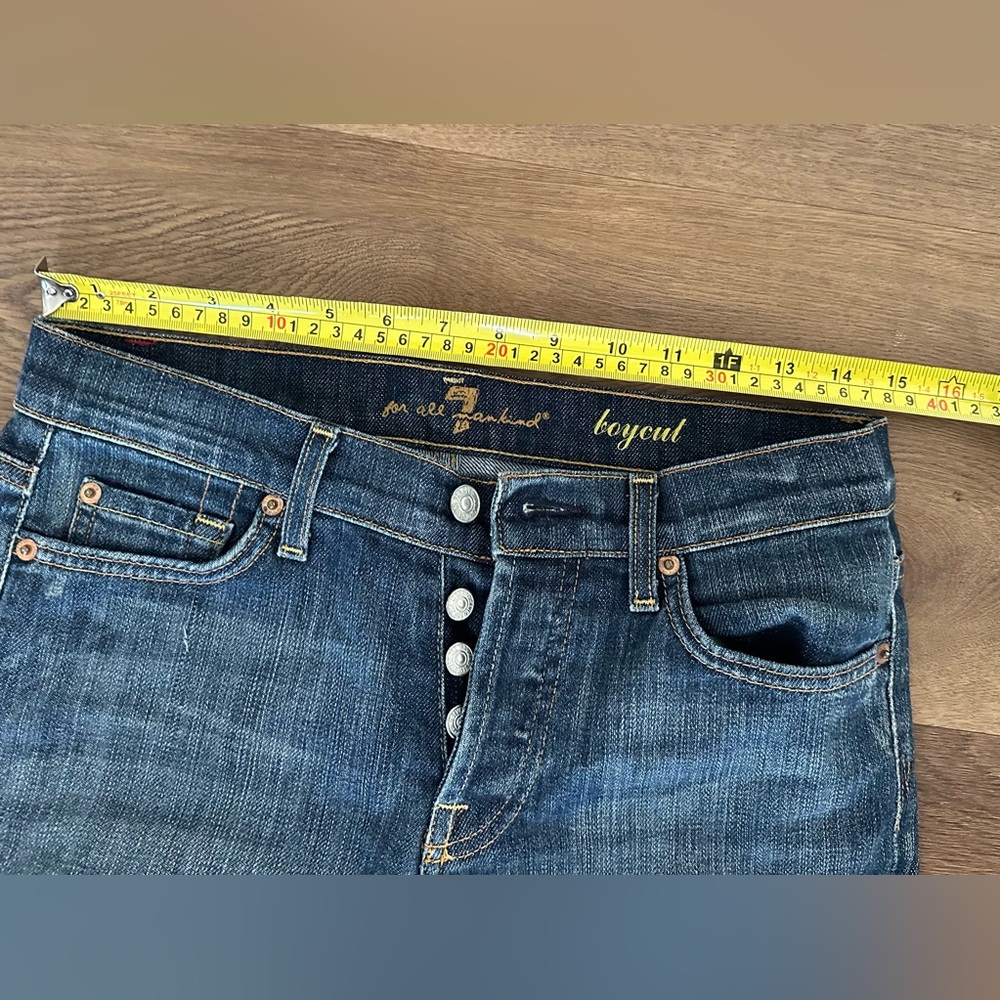 7 for All Mankind Boycut Women's Blue Denim Jeans Size 27 - Picture 9 of 12